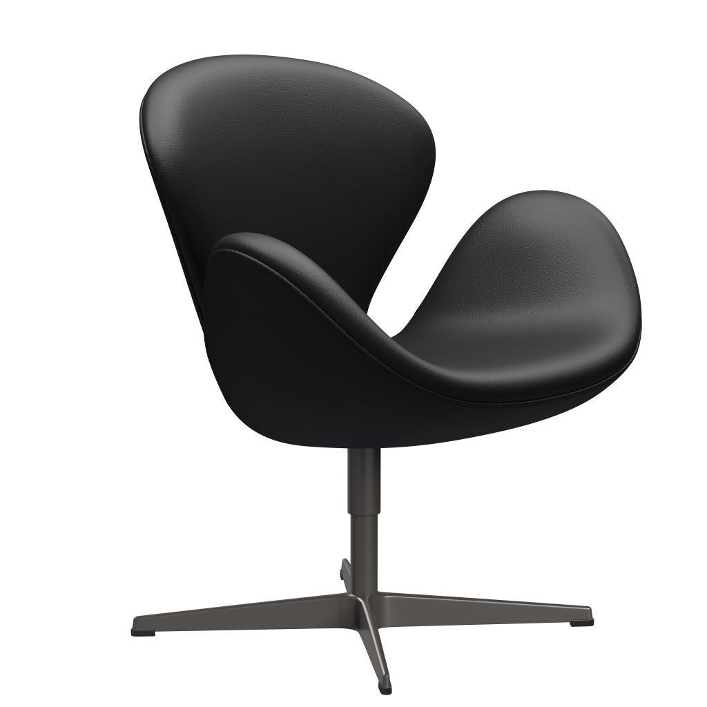 Fritz Hansen Swan Lounge -stoel, warm grafiet/aura zwart