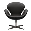 Fritz Hansen Swan Lounge -stoel, warm grafiet/aura zwart bruin