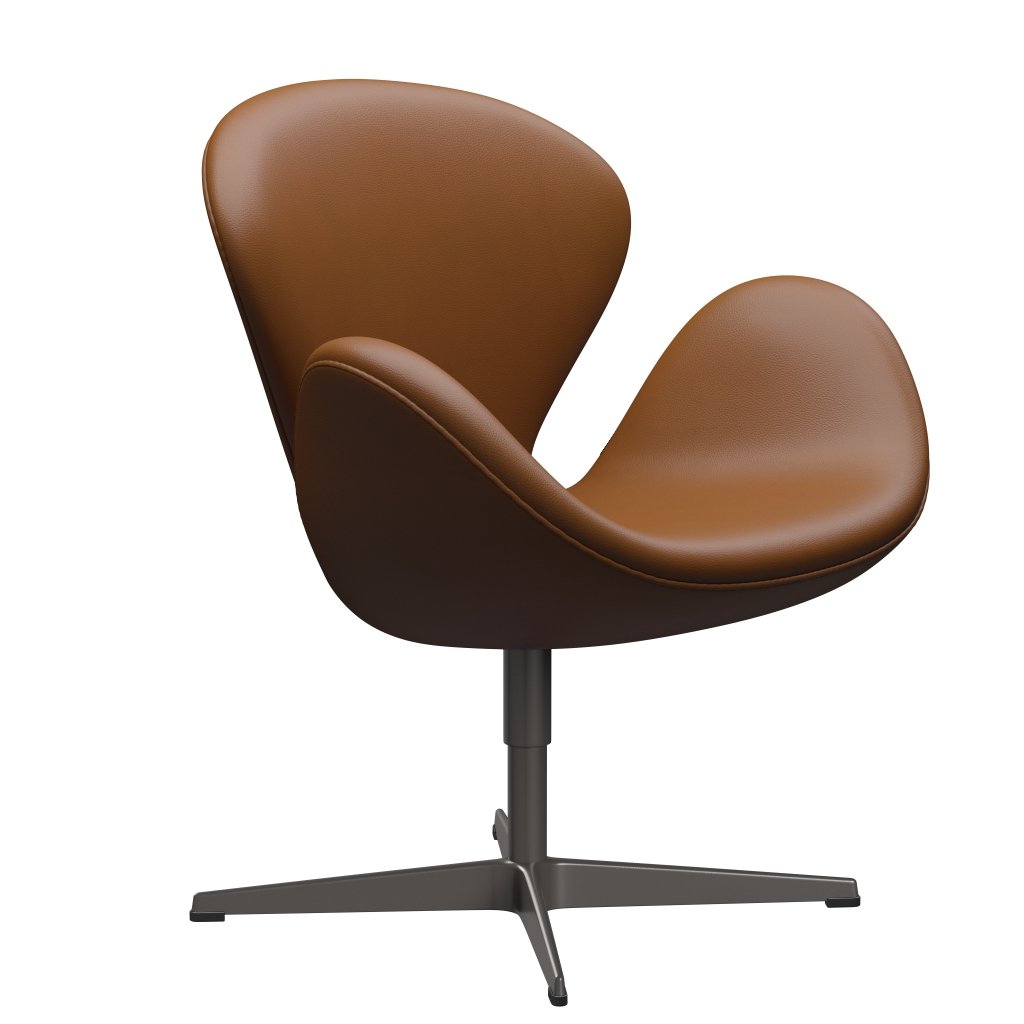 Fritz Hansen Swan Lounge -stoel, warme grafiet/aura walnoot