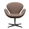 Fritz Hansen Swan休息室椅子，温暖的石墨/捕获棕色