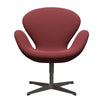 Fritz Hansen Swan Lounge -stoel, warm grafiet/vangen donkere rood