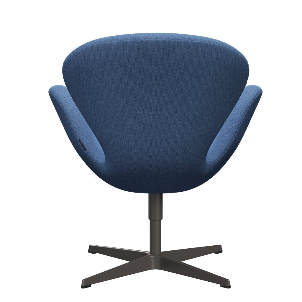 Fritz Hansen Swan休息室椅子，温暖的石墨/捕获即时蓝色