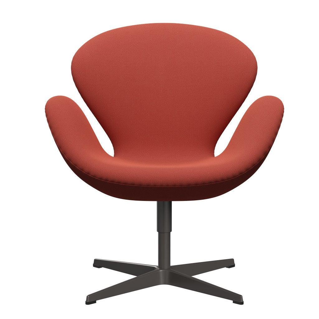 Fritz Hansen Swan Lounge Stuhl, warmes Graphit/fangen orange Dunkelheit