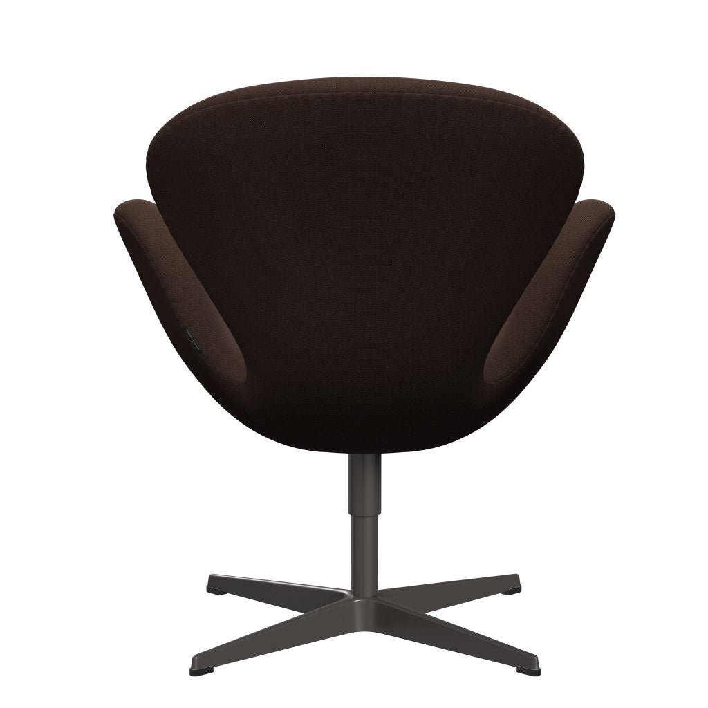 Fritz Hansen Swan Lounge -stoel, warm grafiet/vangte chocoladebruin