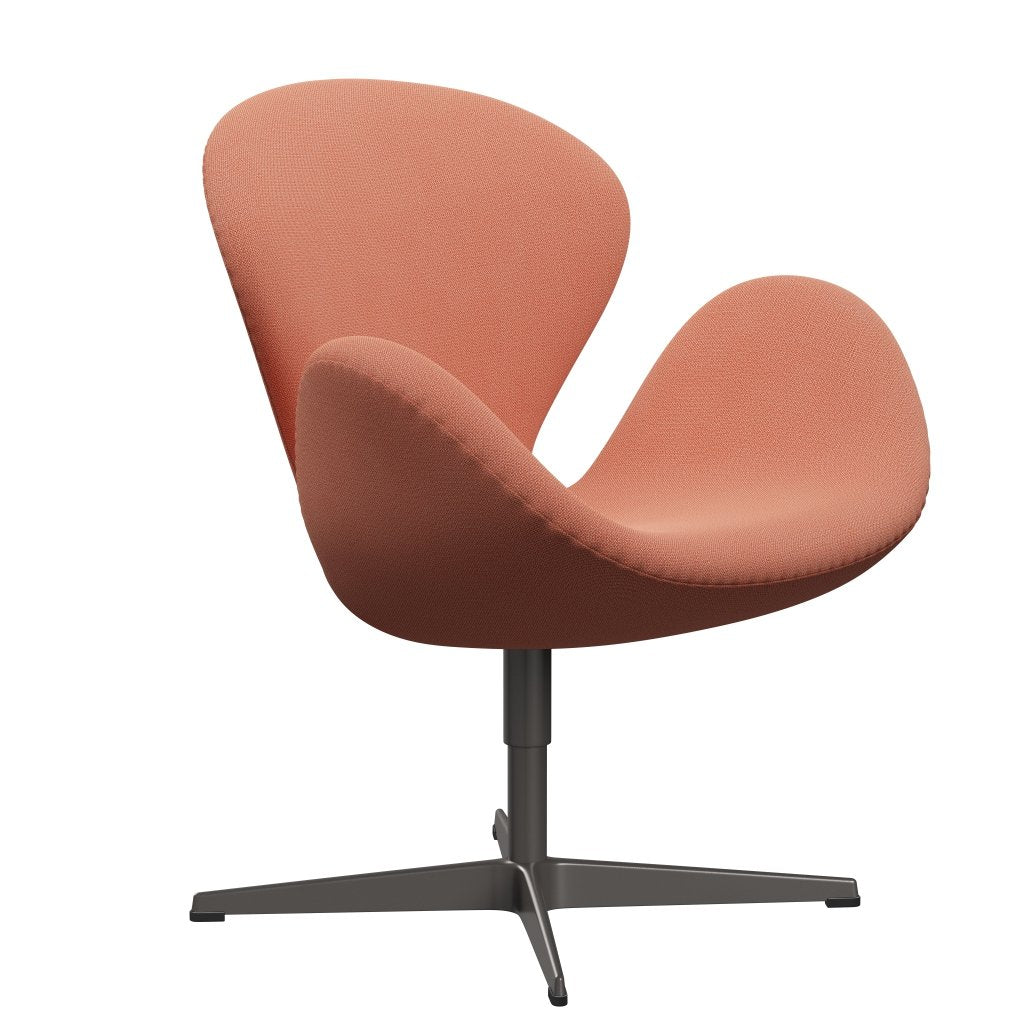 Fritz Hansen Swan Lounge stoel, warm grafiet/vangte verbrand oranje