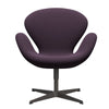 Fritz Hansen Swan Lounge stoel, warm grafiet/vangviolet donker