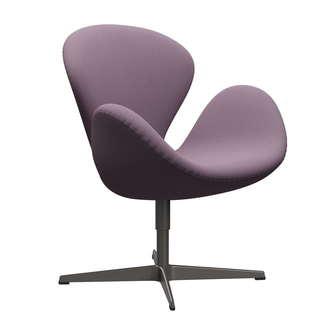 Fritz Hansen Swan Lounge Chair, warmes Graphit/Capture Violet/Brown
