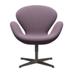 Fritz Hansen Swan Lounge -tuoli, lämmin grafiitti/sieppaus violetti/ruskea