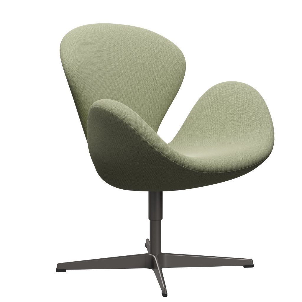 Fritz Hansen Swan Lounge -stoel, warm grafiet/vangsel delicaat groen