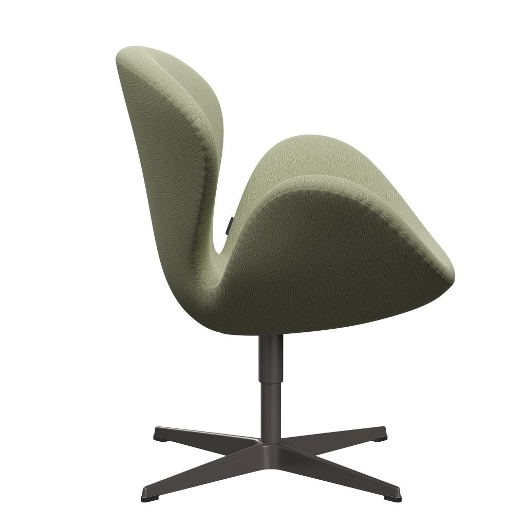 Fritz Hansen Swan Lounge -stoel, warm grafiet/vangsel delicaat groen