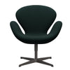 Fritz Hansen Swan Lounge Chair, warmes Graphit/Christianshavn dunkelgrün