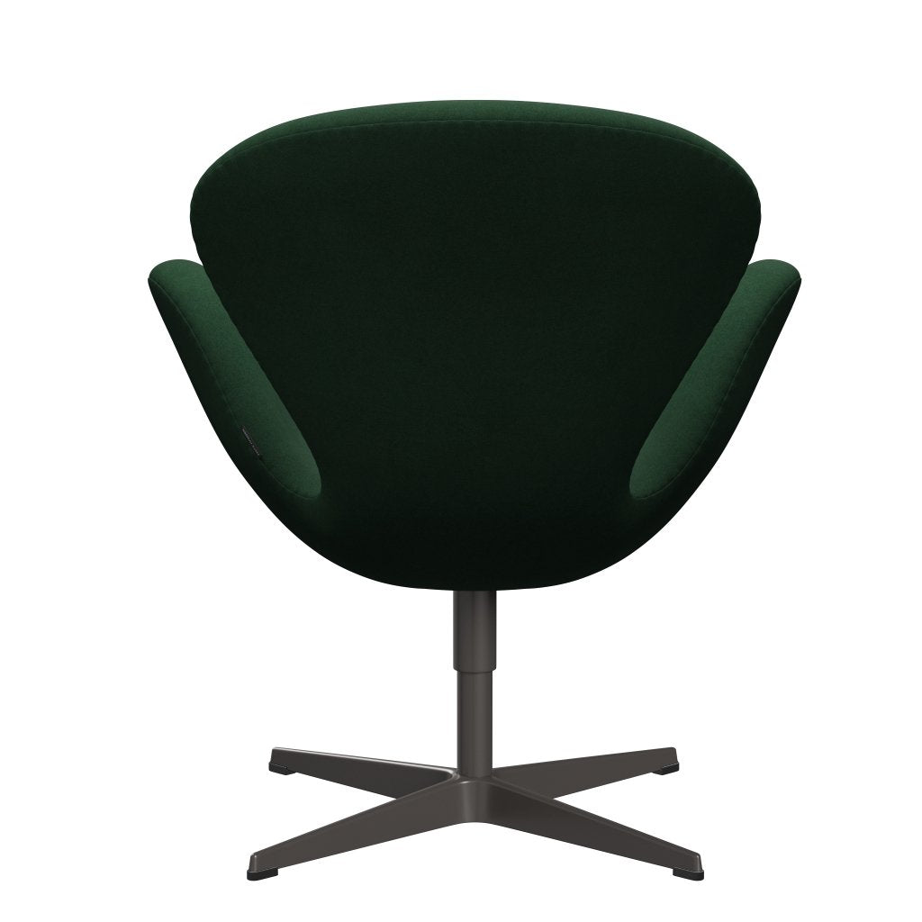 Fritz Hansen Swan Lounge Chair, warmes Graphit/Divina Dark Green (876)