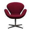 Fritz Hansen Swan Lounge -stoel, Warm Graphite/Divina Light Aubergine