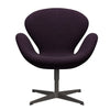 Fritz Hansen Swan Lounge -stoel, warme grafiet/divina md aubergine