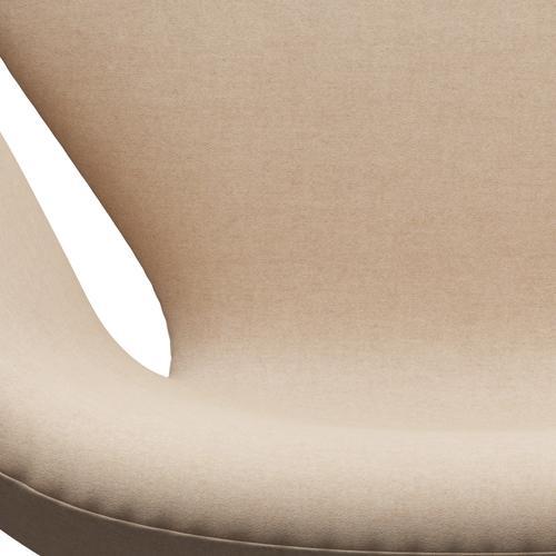Fritz Hansen Swan Lounge Stuhl, warmer Graphit/Divina MD Crème