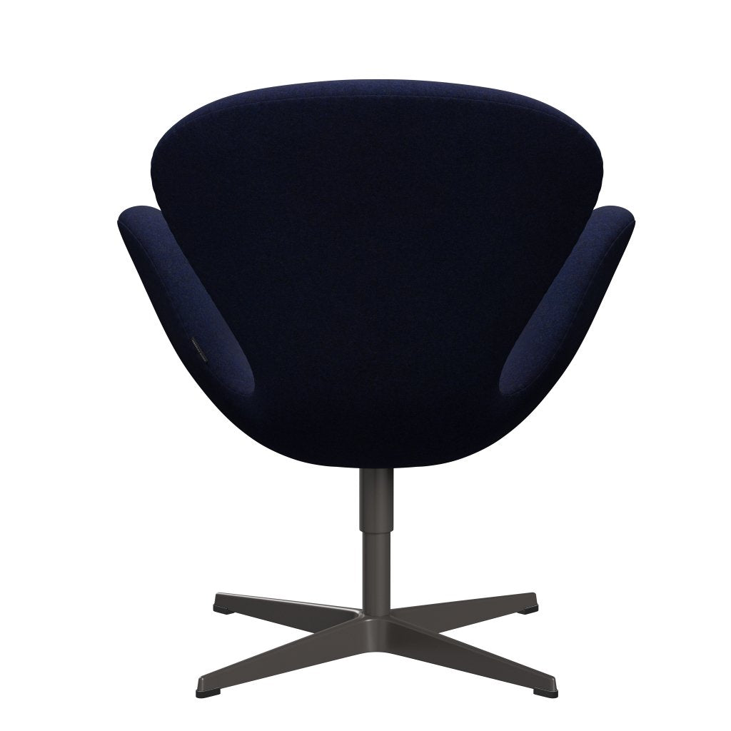 Fritz Hansen Swan Lounge Stuhl, warmer Graphit/Divina MD Mitternacht blau