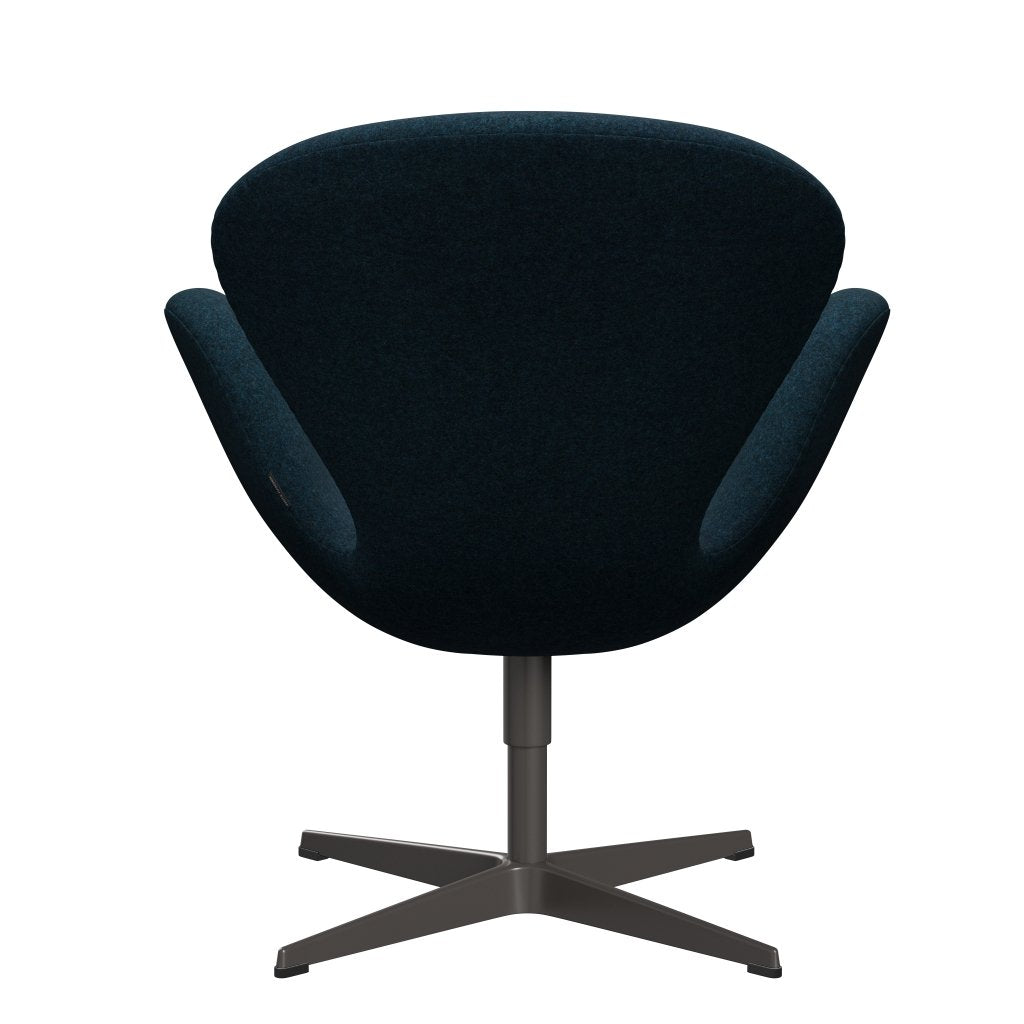 Fritz Hansen Swan Lounge Chair, warmer Graphit/Divina MD Benzin Dunkelheit
