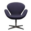 Fritz Hansen Swan Lounge stoel, warm grafiet/divina md stoffig blauw