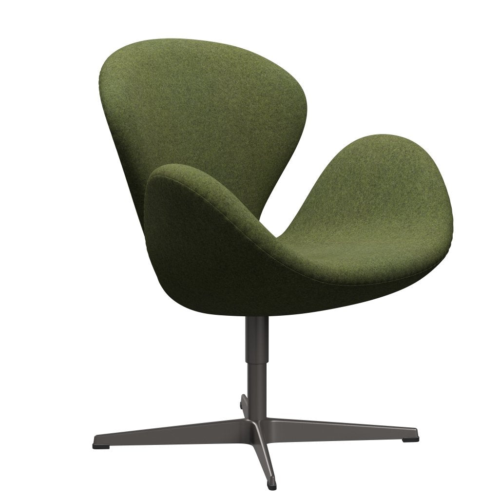Fritz Hansen Swan Lounge Chair, warmer Graphit/Divina MD Wintergrün