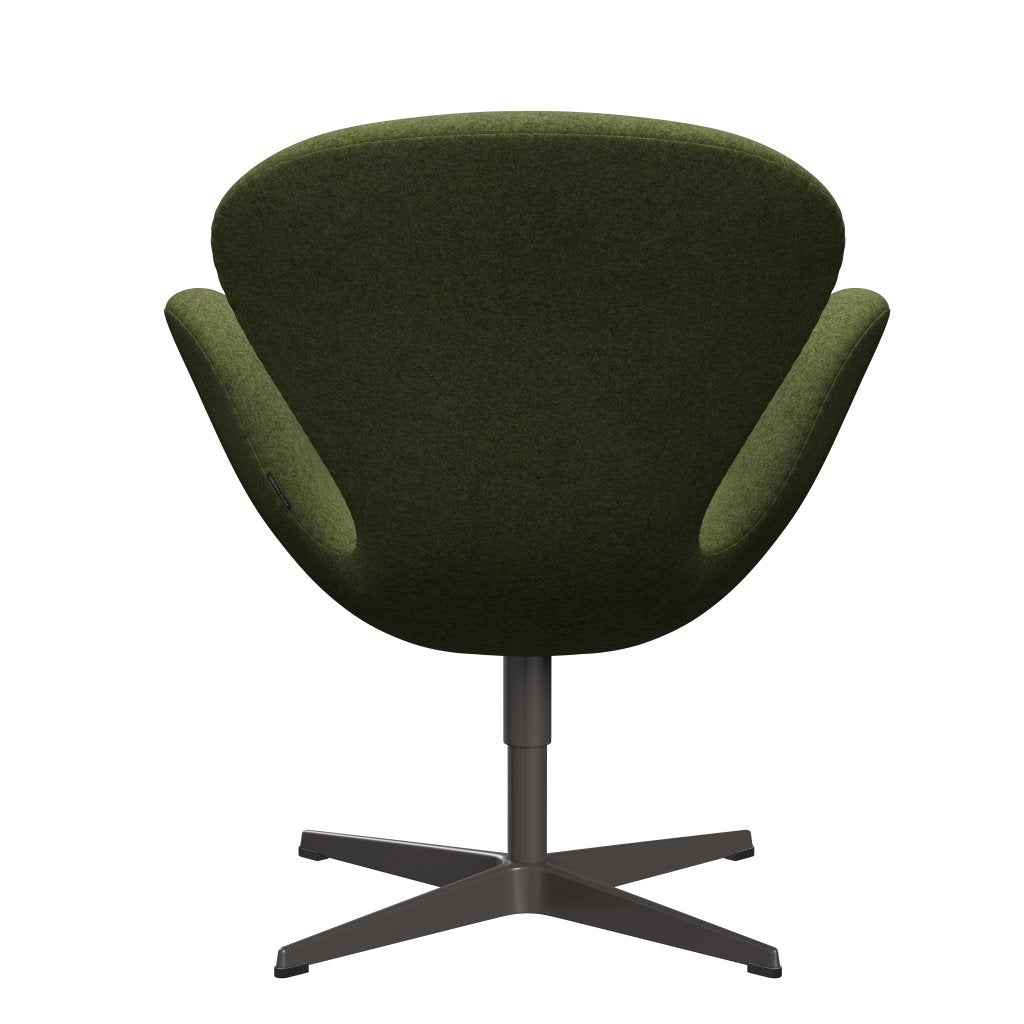 Fritz Hansen Swan Lounge Chair, warmer Graphit/Divina MD Wintergrün