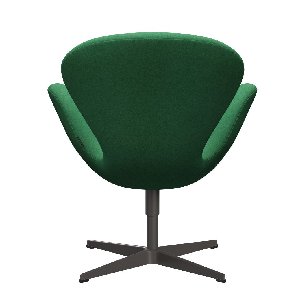 Fritz Hansen Swan Lounge Chair, warmes Graphit/Divina Melange Green