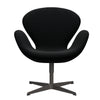Fritz Hansen Swan Lounge -stoel, warme grafiet/roem zwart