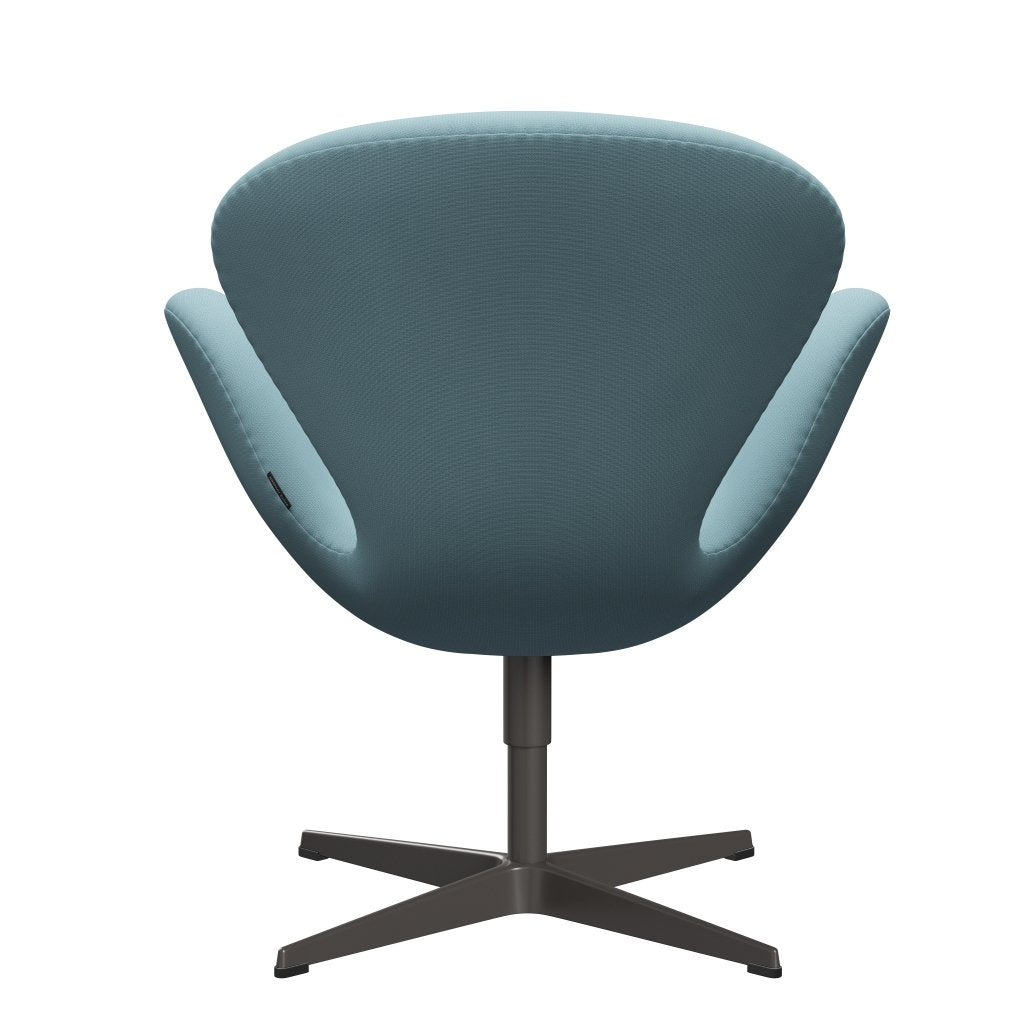 Fritz Hansen Swan Lounge -stoel, warm grafiet/roem turquoise licht