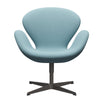 Fritz Hansen Swan Lounge -stoel, warm grafiet/roem turquoise licht