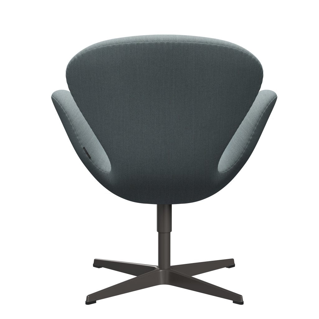 Fritz Hansen Swan Lounge stoel, warm grafiet/fiord groen/blauw/steen