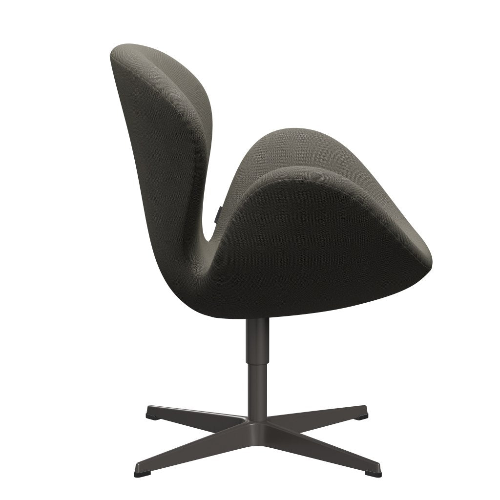 Fritz Hansen Swan休息室椅子，温暖的石墨/Rime深灰色/米色