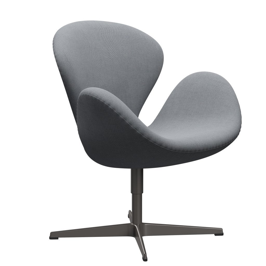 Fritz Hansen Swan Lounge stoel, warme grafiet/velgen grijs/wit