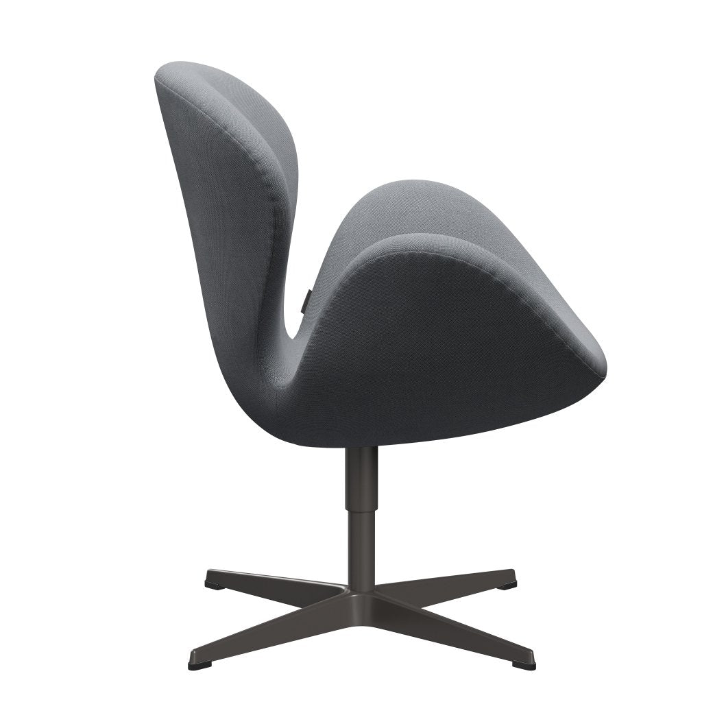 Fritz Hansen Swan Lounge -stol, varm grafit/fälgar grå/vit