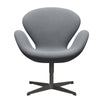 Fritz Hansen Swan Lounge stoel, warme grafiet/velgen grijs/wit