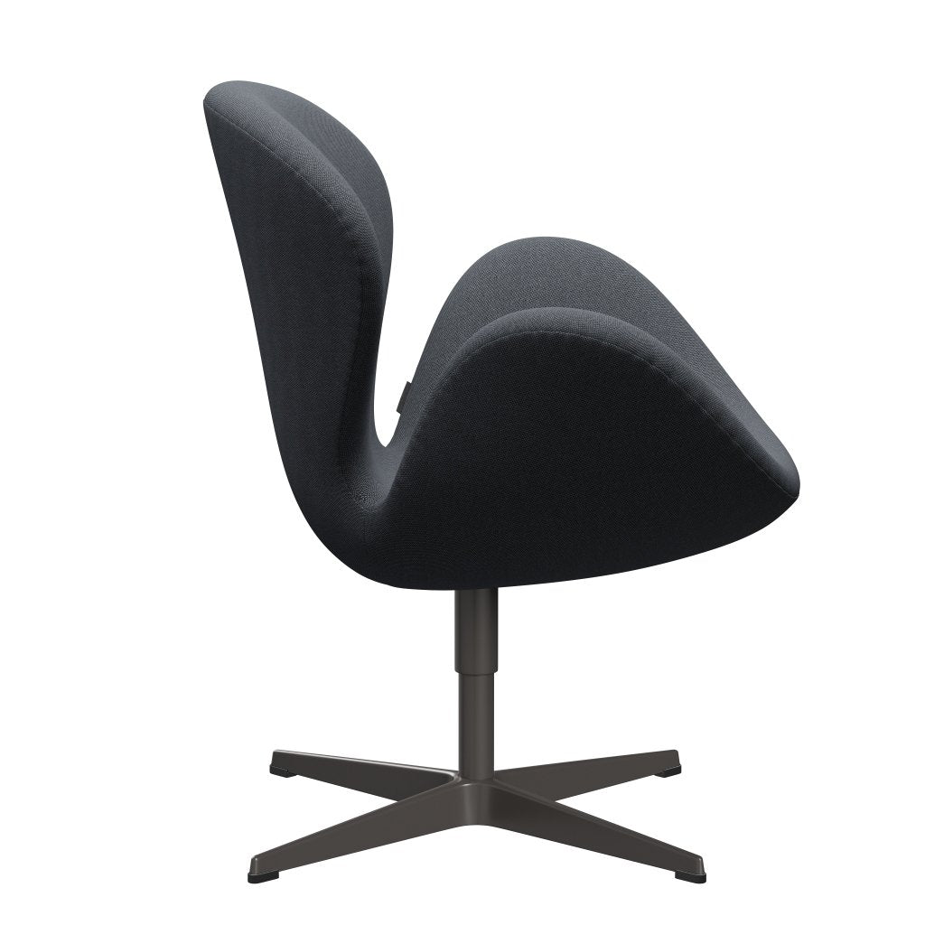 Fritz Hansen Swan休息室椅子，温暖的石墨/Rime黑色/灰色