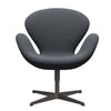 Fritz Hansen Swan Lounge -stoel, warme grafiet/cijfer zwart/grijs