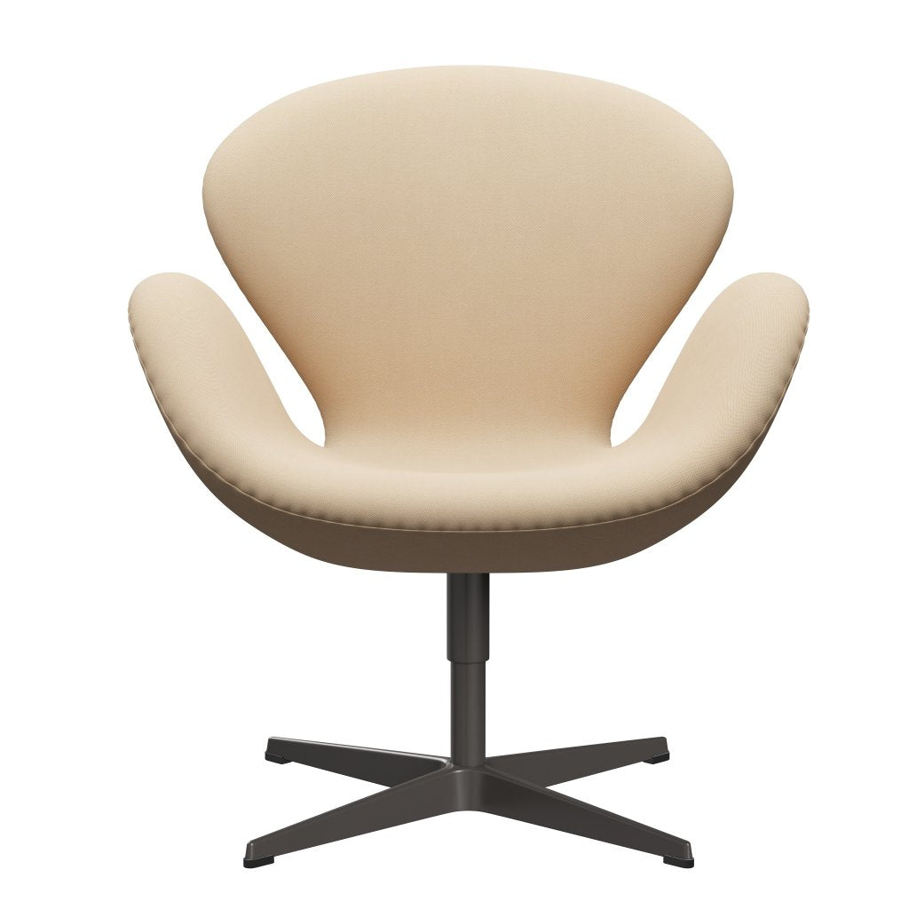 Fritz Hansen Swan Lounge -stoel, Warm Graphite/Rime Wol White