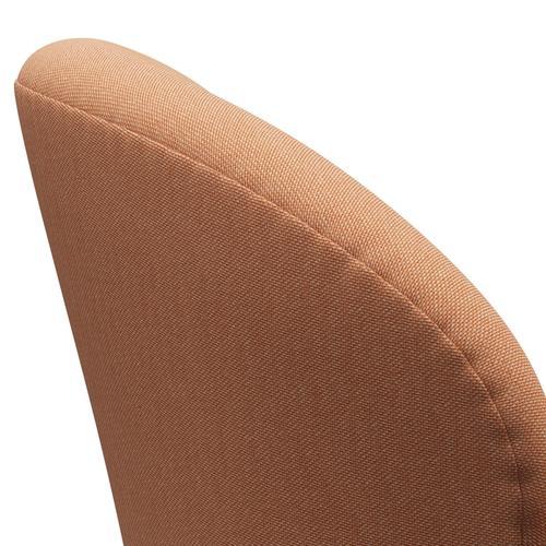 Fritz Hansen Swan Lounge Stuhl, warmes Graphit/Rime zart orange/weiß
