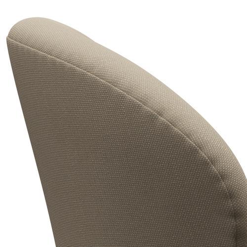 Fritz Hansen Swan休息室椅，温暖的石墨/钢丝米色