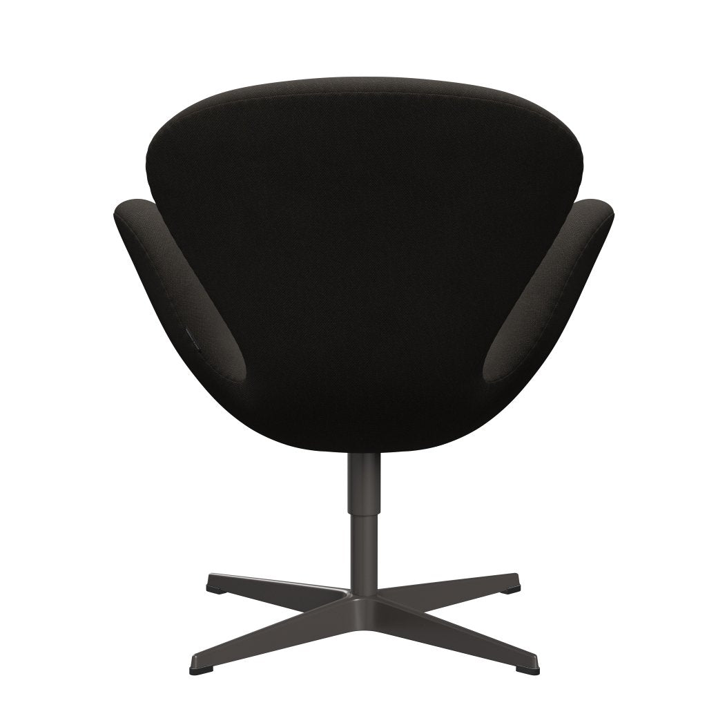 Fritz Hansen Swan Lounge -stoel, warme grafiet/staalcut bruin