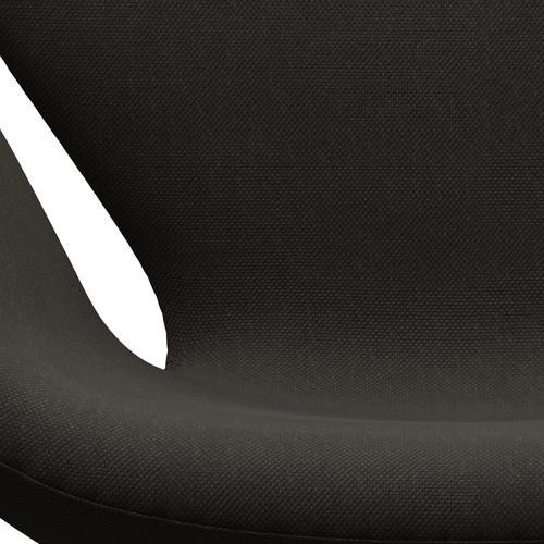 Fritz Hansen Swan Lounge -stoel, warme grafiet/staalcut bruin