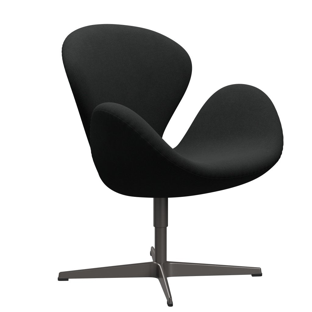 Fritz Hansen Swan Lounge stoel, warm grafiet/staalcut donkerbruin (380)