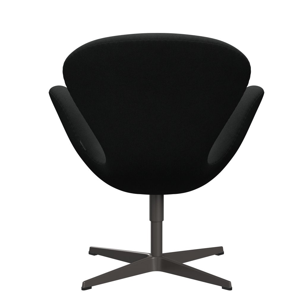 Fritz Hansen Swan Lounge stoel, warm grafiet/staalcut donkerbruin (380)