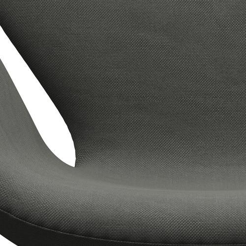 Fritz Hansen Swan Lounge Stuhl, warmes Graphit/Stahlkut grau