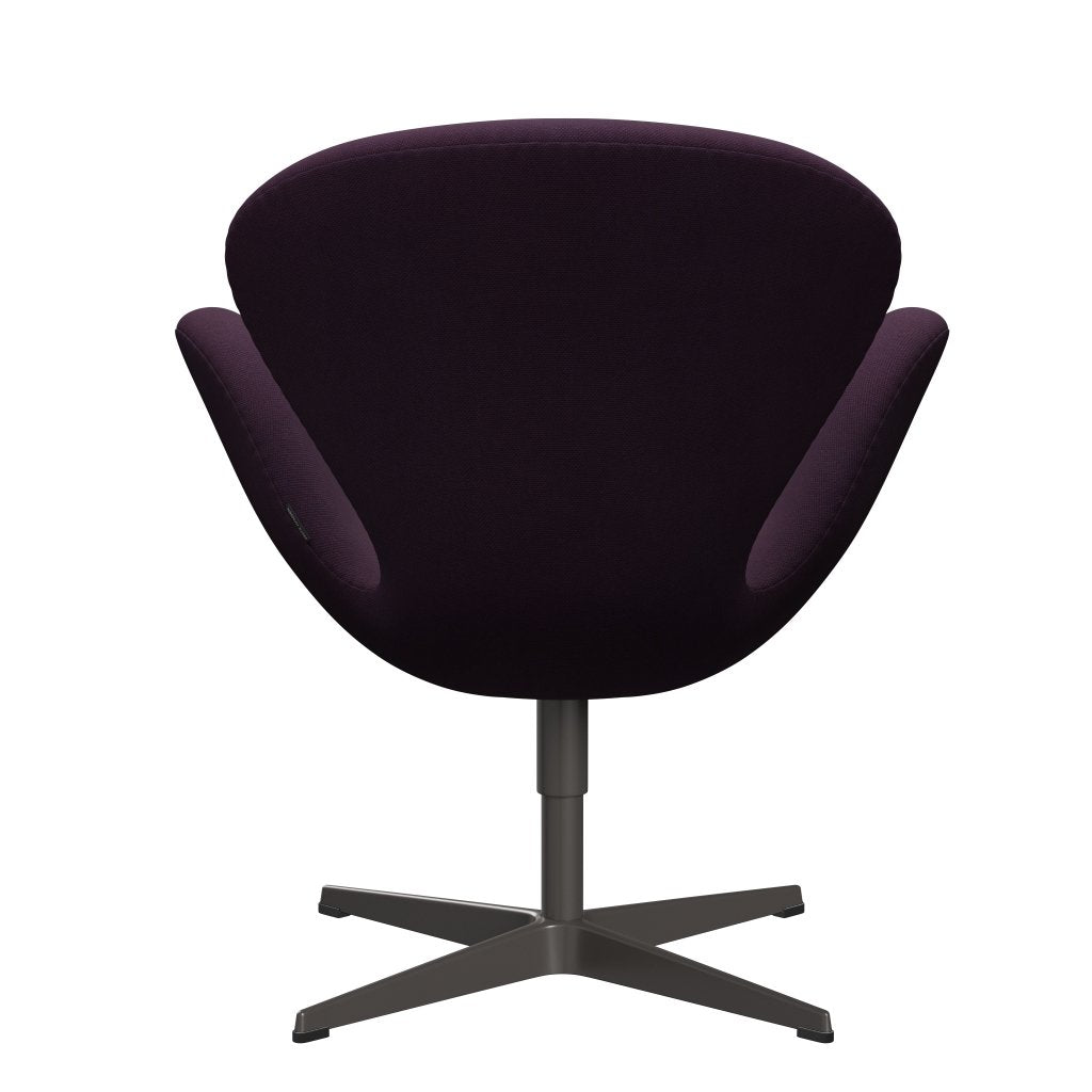 Fritz Hansen Swan Lounge Stuhl, warmes Graphit/Stahlcut Middle Violet