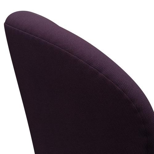 Fritz Hansen Swan休息室椅，温暖的石墨/钢丝中紫罗兰色
