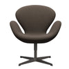 Fritz Hansen Swan Lounge stoel, warm grafiet/staalcut trio grijs/bruin