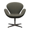 Fritz Hansen Swan Lounge -stoel, warm grafiet/staalcut trio grijs/groen