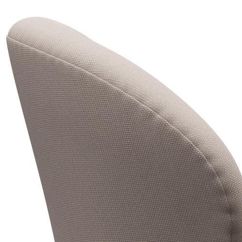 Fritz Hansen Swan休息室椅，温暖的石墨/钢丝三重奏米色