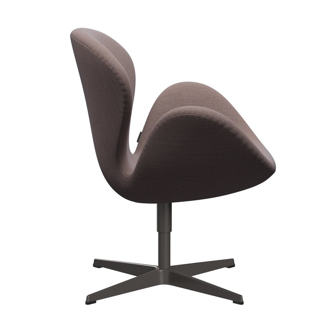 Fritz Hansen Swan Lounge stoel, warm grafiet/staalcut trio oranje/lichtgrijs/zwart