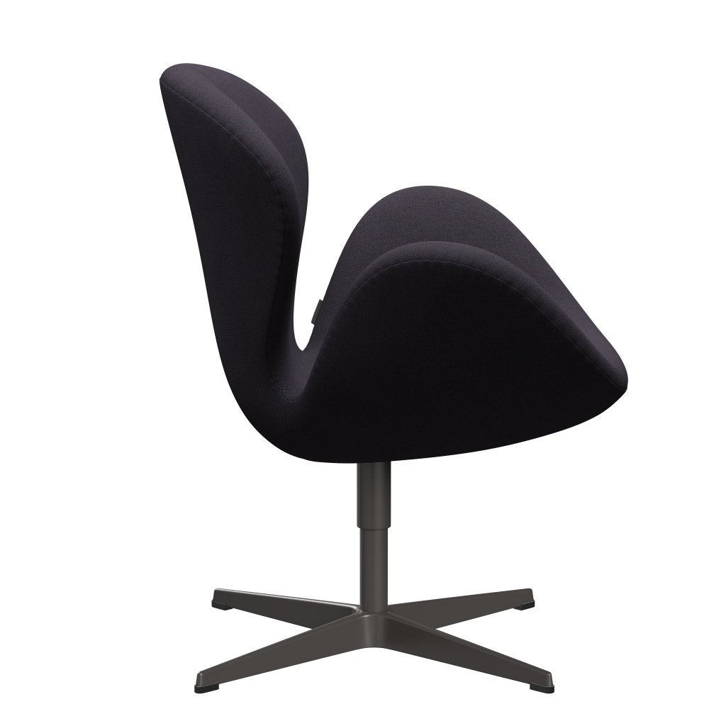 Fritz Hansen Swan Lounge -stoel, warm grafiet/staalcut trio warm donkerblauw